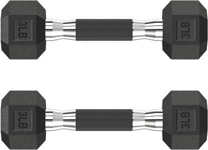 Hex Dumbbell Set 2.5-400 lb, Rubber Encased Exercise & Fitness Dumbbells, Weights Dumbbells Set of 2, Hand Weight for Strength Training