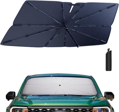 Windshield Sun Shade Umbrella: for Ford Maverick-2022-2023-2024 2025 - Front Ford Maverick Hybrid XL XLT Custom Car Window Shades - Foldable Sunshades Block UV Keep Cool
