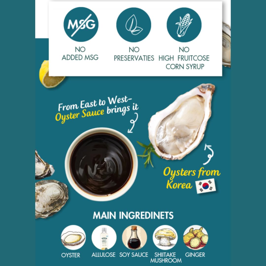VIVID KITCHEN Oyster Sauce| Zero Sugar & Low-Calorie Sauces | No Preservatives | Versatile, Easy-to-Squeeze (2 Pack) (Oyster Flavor) for Cooking, Stir-Fries, Marinades, and Dipping Sauces
