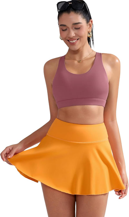 RUNNING GIRL Sports Bra for Women, Criss-Cross Back Padded Strappy Sports Bras Medium Support Yoga Bra with Removable Cups