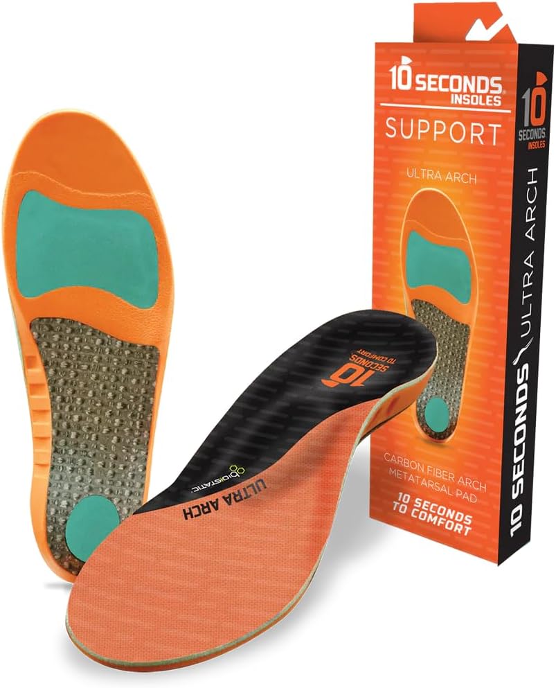 3810 Ultra Arch Support – Foam Cushion Insoles for Men & Women w/Metatarsal Pad, Plantar Fasciitis Relief, Morton's Neuroma Metatarsalgia Orthotics, Heavy Impact Shoe Insert (M 13) 2 Pack