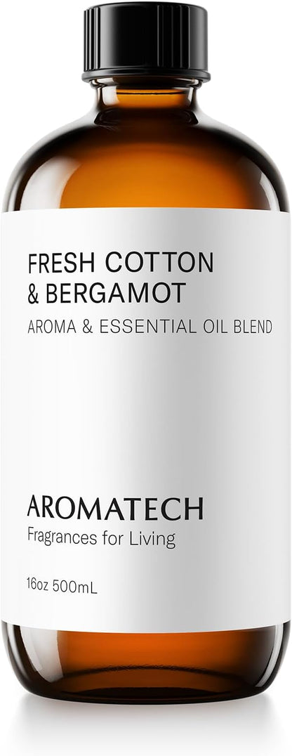 AromaTech Fresh Cotton & Bergamot for Aroma Oil Scent Diffusers - 500 Milliliter