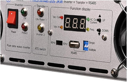 AIMS 3000W NEG. 48V Rack Mount Inverter to 120 Volt AC – 1U (-48V)