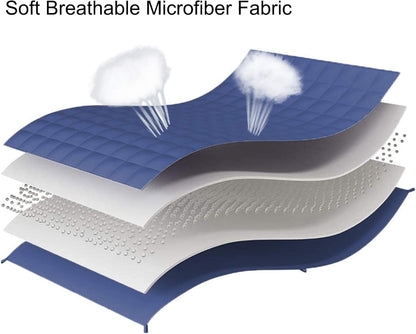 L'AGRATY Weighted Blanket - 48"x72" 20lbs Cooling Breathable Heavy Blanket Microfiber Material with Glass Beads for Adult All-Season Summer Fall Winter Soft Thick Comfort
