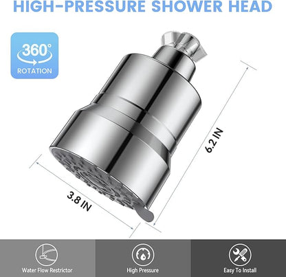 Filtered Shower Head, 3 Modes High Pressure Shower Head with 15 Stage Hard Water Filter Cartridge for Remove Chlorine and Harmful Substances