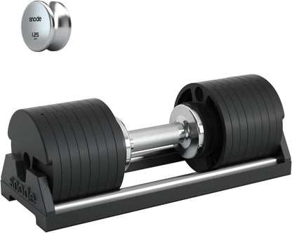 SNODE AD80 Drop Proof 80 lbs Adjustable Dumbbell Set -Adjustable Weights with Cast Iron Plates and Cradle, Knurled Handle, Fast Adjust, Compact Home Gym Equipment for Bench & Press