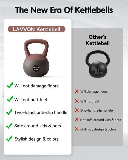Soft Kettlebell - Cushioned Impact-Resistant Base and Anti-Slip, Kettle bell Anti-Slip Grip Weight for Home Workouts, Safe Strength Training Kettlebells Sets for Women & Men, With Non-slip Gloves