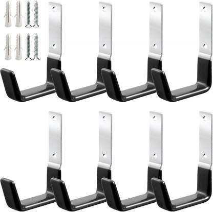 Heavy Duty Steel Garage Hooks,Garage Storage Utility Hooks,Anti-Slip Hanger, Tool Organizer,Steel Wall Mount Organizer, Garden Hose Hanger (Small-8PC)