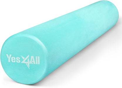 Yes4All EVA Firm Foam Roller for Back - Round Back Roller for Exercise, Yoga & Pilates 12/18/24/36 inch