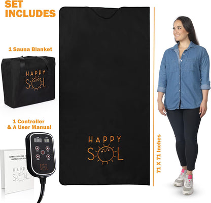 Far Infrared Sauna Blanket for Home, Portable Infrared Sauna Blanket for Therapy, Sauna Blanket for Detox, Suitable for Relaxation and Exercise Recovery, Very Low EMF