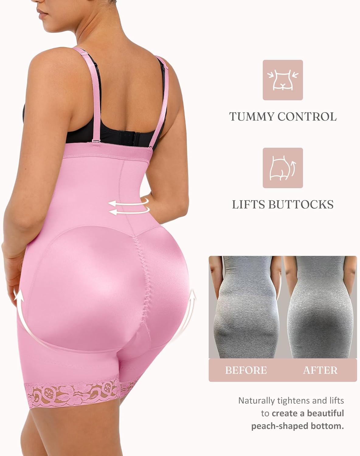 FeelinGirl Faja Body Shaper Tummy Control Shapewear for Women Butt Lifter Post Surgery Fajas Postparto Para Mujer