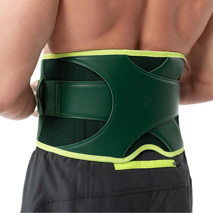 Back Brace for Lower Back Pain Relief, 8X Powerful Support System,Lumbar Support Belt for Men & Women Ergonomic 3D knitted Design with Adjustable Strap for Fitness Running Home Pilates Green S