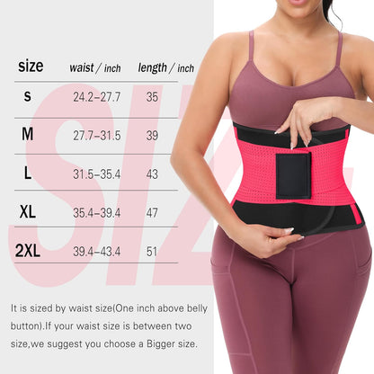 VENUZOR Waist Trainer Belt for Women - Waist Cincher Trimmer - Slimming Body Shaper Belt - Sport Girdle Belt (UP Graded)