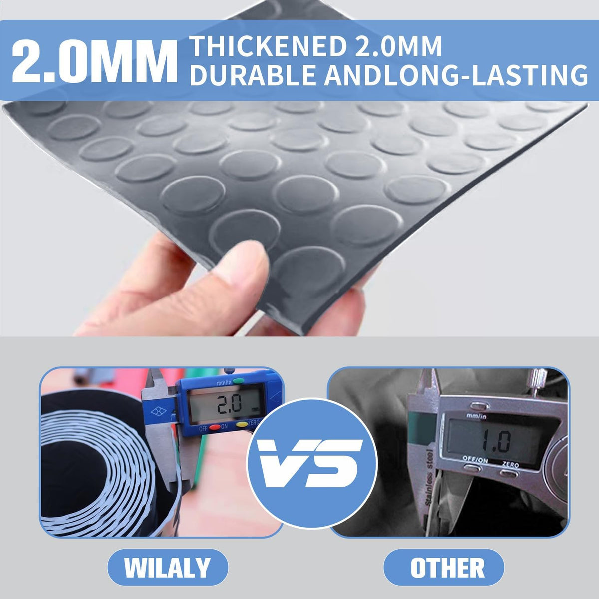 Premium Garage Floor Mat, Commercial Grade Heavy Duty Parking Mat for Garage Floor, Golf Cart Parking, Water/Stain Resistant Floor Runner (Grey Coin, 2 Rolls x 4 x 6.5 Feet)
