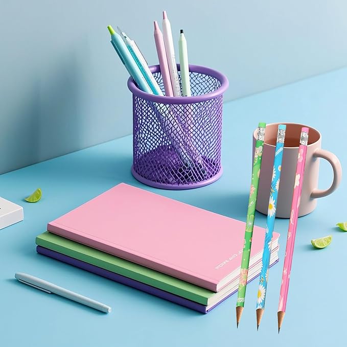24pcs Flowers Pencils with Eraser Wood Pencils Bulk (Flowers, 24)