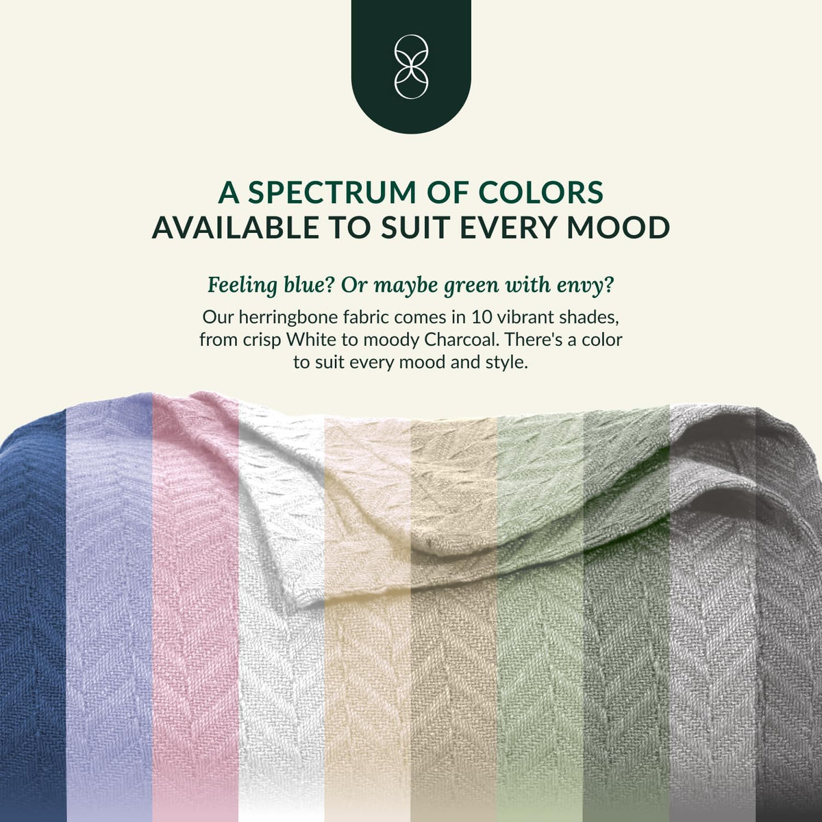 Cloud Scape Linen 100% Cotton Queen Size Blanket, Herringbone Pattern, Lightweight Summer Blanket,Best Gifts for Women, fits Full Size Bed, 92 x 92, Lavender Blue