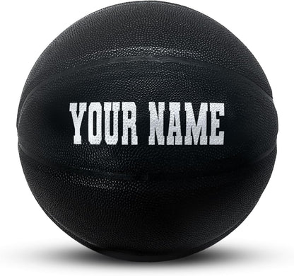 HAMMET Personalized Basketball – Customized Basketball with Your Name or Text – Multiple Colors, Fonts & Designs Available – Durable for Indoor and Outdoor - Ideal Gift for Son, Daughter, Boy or Girl