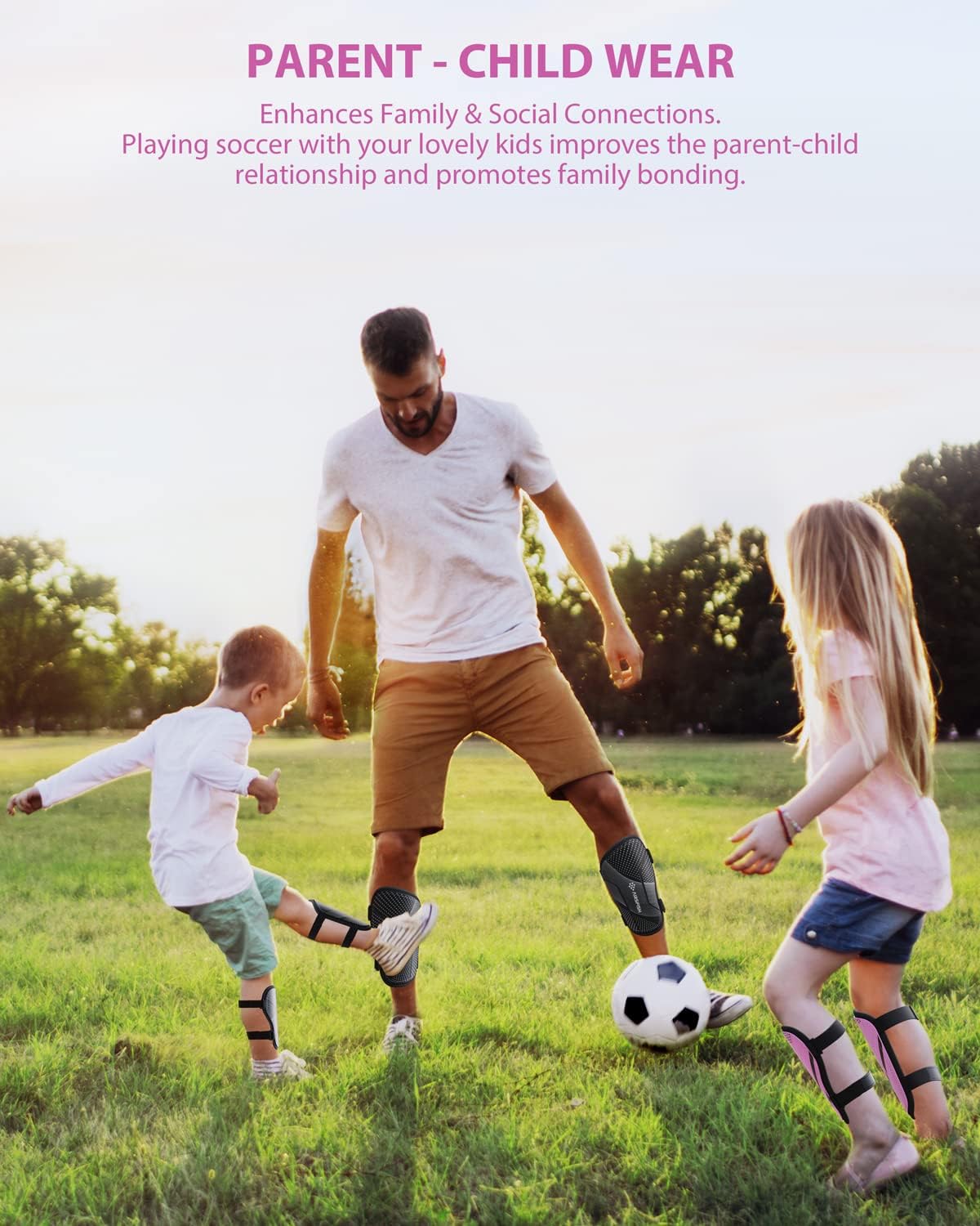 Shin Guards Soccer Kids Youth, CE Certified Airsfish Shin Guard Protection Gear for 2-18 Years Old Boys Girls Teenagers High Impact Resistant Breathable Comfortable 1 Pair 4 Sizes