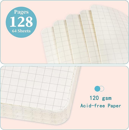 Graph Grid Paper Notebook/Journal - Classic Journal/Notebook, 5.3" x 8.26"