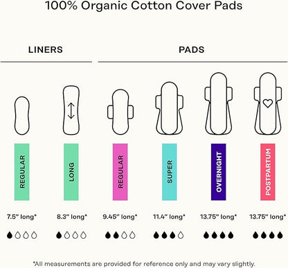 The Honey Pot Company - 120ct - Herbal Long Panty Liners for Women - Infused w/Essential Oils for Cooling Effect & Organic Cotton Cover - Feminine Care