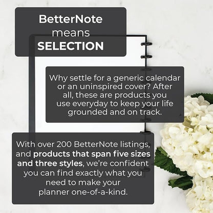 BetterNote COVER 11-Disc Planner Lightweight Durable LARGE Prism