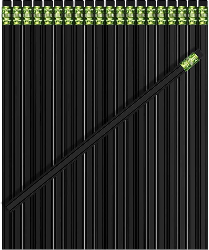 TecUnite 120 Pcs #2 HB Pencils with Eraser,Black