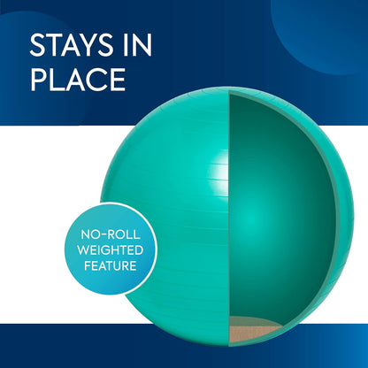 Bouncyband Balance Ball – Create Flexible Seating to Improve Focus at School, Office, or Home with This No-Roll Weighted Ball