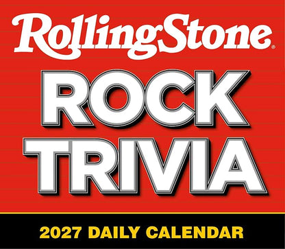 Rolling Stone Rock Trivia 2027 Daily Desk Calendar: Boxed Page-a-Day Music Quiz Calendar with Day-to-Day Rock History, Legends & Iconic Moments