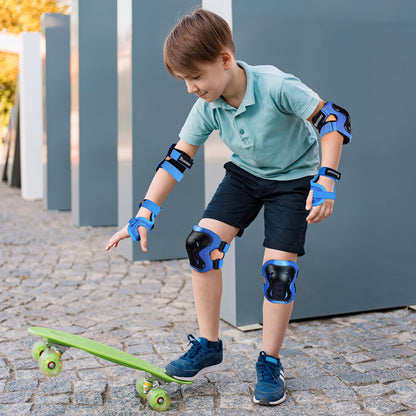 BOSONER Kids/Youth Knee Pad Elbow Pads Guards Protective Gear Set for Roller Skates Cycling BMX Bike Skateboard Inline Skatings Scooter Riding Sports