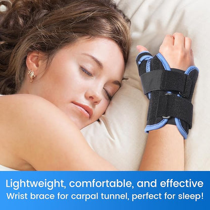 VELPEAU Carpal Tunnel Wrist Brace with Thumb Stabilizer Night Support, Completely Stabilizes Wrist Thumb Joint, Pain Relief for Tendonitis, De Quervain's Tenosynovitis, Arthritis(Short, Right Hand, S)