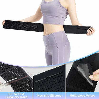 Diabetic Pump Belt Holder, Diabetes Insulin Pump Belt with Cuttable Size, Diabete Waist Running Belt for Men & Women (L:32"-48")