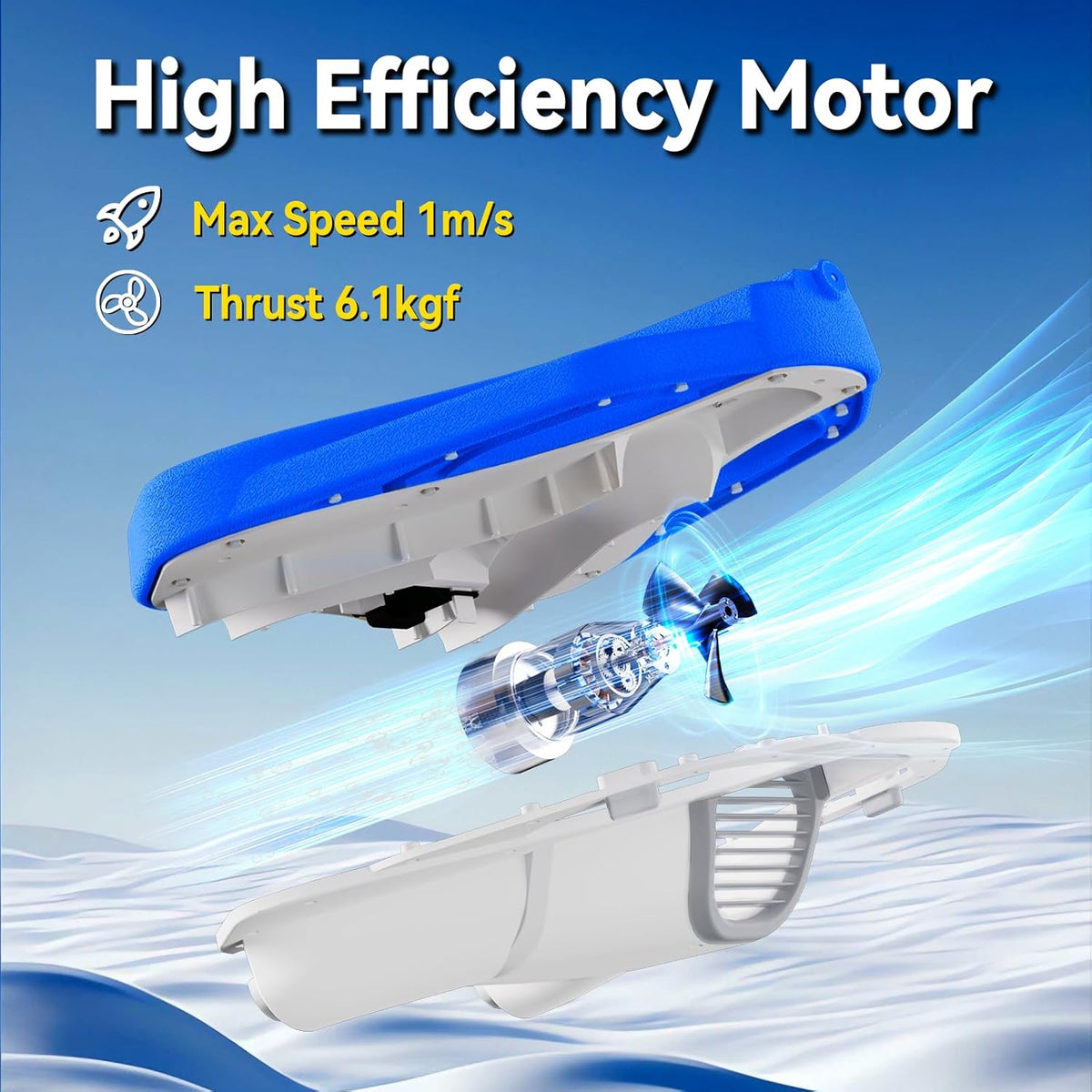 Electric Swimming Kickboard for Kids – 2-in-1 Water Jet & Propeller, Water Scooter Float Board for Swim Training, 6.1kgf Thrust, 24V/4.6Ah Battery, 45 Min Runtime, Load 198 lbs, Summer Pool Toy