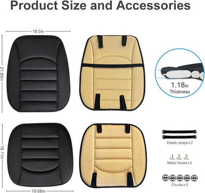 Car Seat Cushion Chair Cushions Set with Back Support,1.2in Memory Foam Pressure Relief Non-Slip Design Truck Seat Cushion for Driving, Ergonomic Chair Seat Pad for Office Gaming Wheelchair