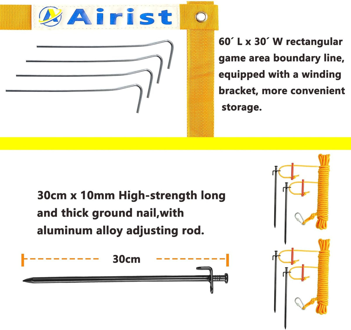 Heavy Duty Volleyball Net Outdoor with Steel Anti-Sag System, Adjustable Aluminum Poles, Professional Volleyball Nets Set for Backyard and Beach, Volleyball and Carrying Bag