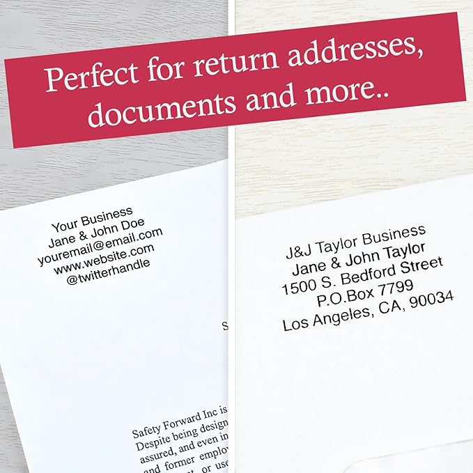 Trodat 4910 Return Address Stamp - Custom Text Stamp - Choose from Many Fonts & Colors!