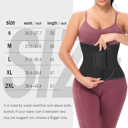 VENUZOR Waist Trainer Belt for Women - Waist Cincher Trimmer - Slimming Body Shaper Belt - Sport Girdle Belt (UP Graded)