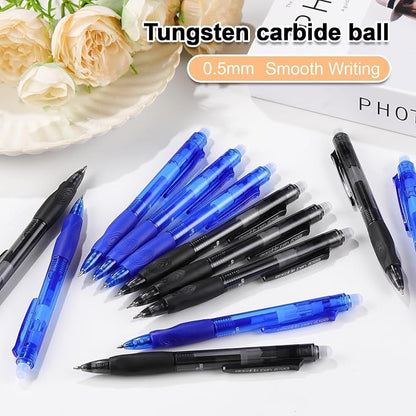 USUAL 54 Pack Retractable Erasable Gel Pens Clicker, Black Blue Red Ink for Planners,Fine Point(0.5mm),Make Mistakes Disappear, Premium Comfort Grip, Smooth Writing Pen Office Back-to-School Supplies