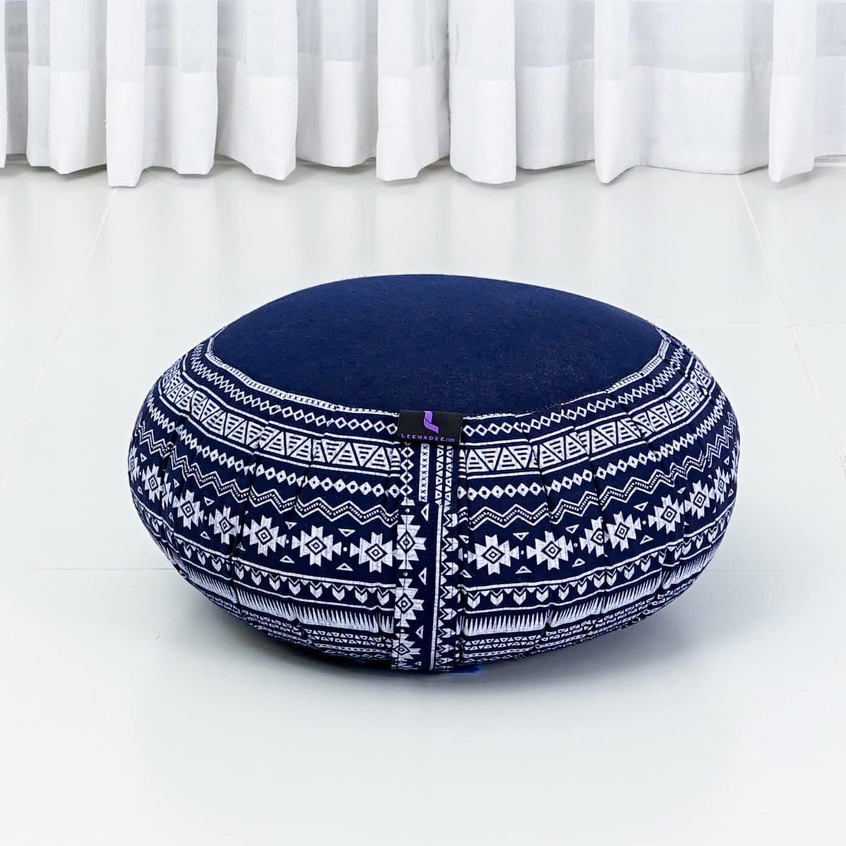Leewadee Meditation Cushion Set – 1 Round Zafu Meditation Pillow and 1 Square Roll-Up Zabuton Meditation Mat, Pillows Bundle Filled with Kapok