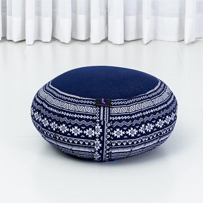Leewadee Meditation Cushion Set – 1 Round Zafu Meditation Pillow and 1 Square Roll-Up Zabuton Meditation Mat, Pillows Bundle Filled with Kapok