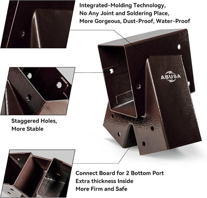 Heavy Duty Swing Sets Brackets Including 2 A-Frame Swing Set Brackets and 4 Swing Hangers for Playground Equipment Mounting Parts Hardware Included (Bronze)