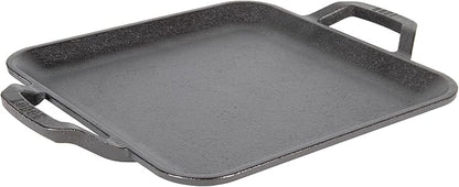 Lodge 11" Cast Iron Square Griddle - Chef Collection - For Indoor & Outdoor Cooking - Superior Heat Retention - Durable Cast Iron - Seasoned Kitchen Griddle