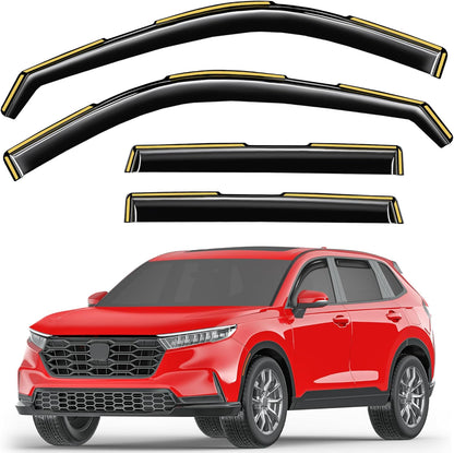 in-Channel Window Rain Guards Fit for Honda CR-V CRV 2023 2024 2025 Extra Durable Window Visors Window Deflectors Vent Visors Vent Shades Car Accessories-4 pcs 2-Q03