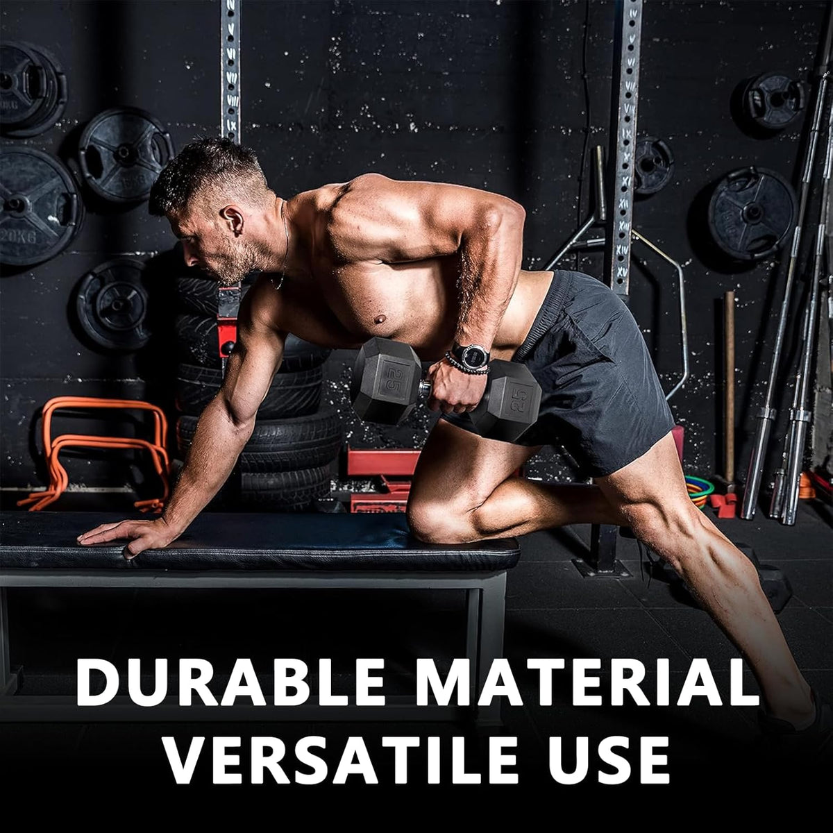 Rubber Hex Dumbbell Set with Rack - Multiple Free Weight for Home Gym, 350/450/550lbs Exercise Equipment for Strength, Multiple Options Dumbbells with Storage for Home Gym Exercise Fitness Equipment