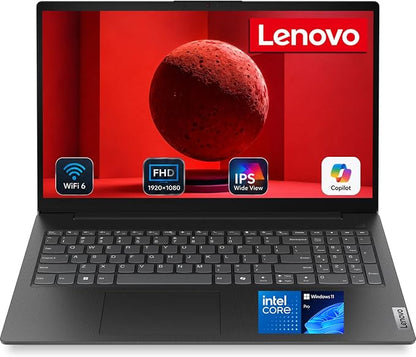 Lenovo V15 Ultra Slim College Student Laptop | 15.6" Anti-Glare FHD Display | Powerful Intel Quad-Core Processor | 16GB DDR5 RAM | 256GB SSD | Wi-Fi 6, Ethernet, HDMI, All-Day Battery | Windows 11 Pro