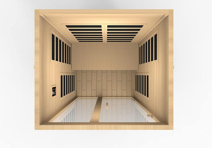 Santiago Elite 2-Person Ultra Low EMF (Under 3 MG) FAR Infrared Sauna, Curb Side Delivery