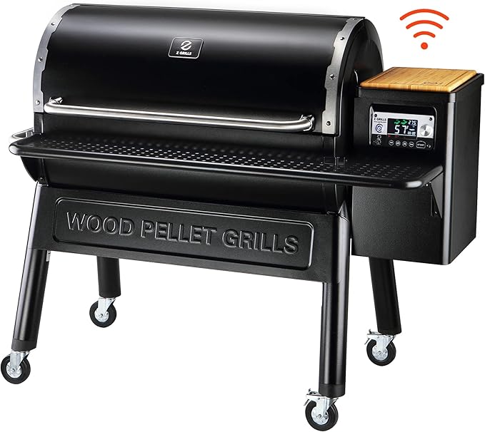 Z GRILLS Wood Pellet Grill and Smoker with PID Controller, 1068 sq. in Cooking Area with Wi-Fi, Black