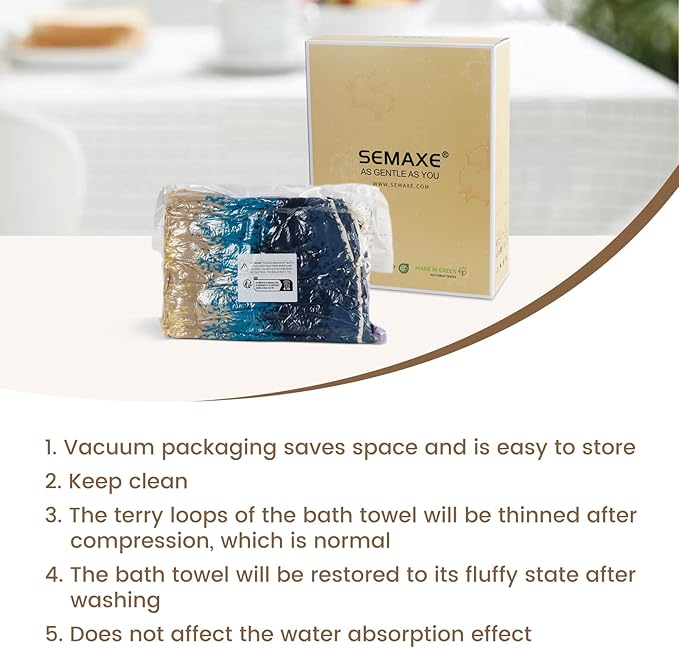 SEMAXE 4-Pack Luxury Bath Towels for Bathroom, 100% Cotton, Soft, Absorbent, and Quick-Drying, 55"x27", Plum Garden, Perfect for Hotels, Gyms, and Spas
