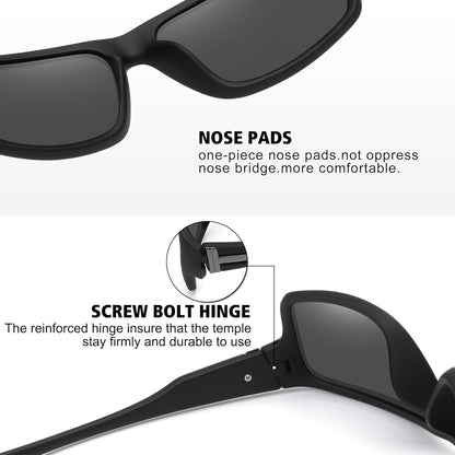 STORYCOAST Polarized Sports Sunglasses for Men Women Unbreakable Frame Cycling Fishing Driving