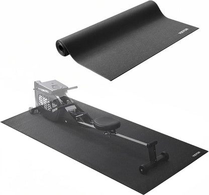 VEVOR Treadmill Mat for Carpet Floor, Exercise Equipment Mat for Treadmills, Stationary & Recumbent Bikes, High Density PVC Floor Protector Gym Mats, Waterproof and Non-Slip for Home Gym