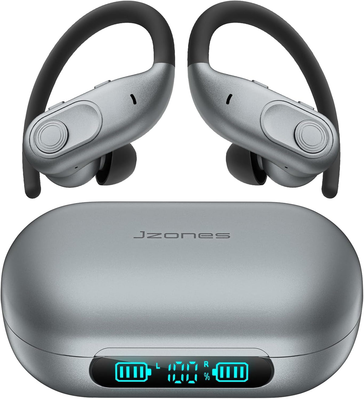 Wireless Earbuds Bluetooth Headphones 130Hrs Playtime with 2500mAh Wireless Charging Case LED Diaplay Hi-Fi Waterproof Over Ear Earphones for Sports Running Workout Gaming